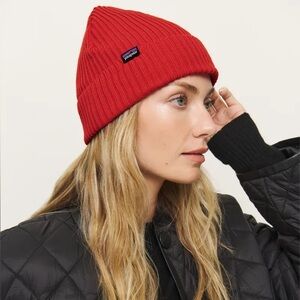 Red Patagonia beanie